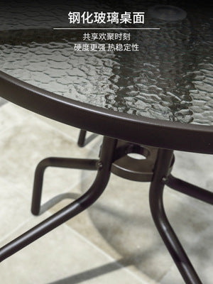 Purple Leaf Outdoor Leisure Table And Chair Combination Courtyard Rattan Chair Outdoor Rectangular Table Outdoor Terrace Chair Garden Table And Chair