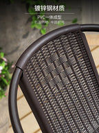 Purple Leaf Outdoor Leisure Table And Chair Combination Courtyard Rattan Chair Outdoor Rectangular Table Outdoor Terrace Chair Garden Table And Chair