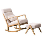 Nordic Rocking Chair Adult Nap Balcony Leisure Chair Solid Wood Lazy Recliner Living Room Household Leisure Sofa Rocking Chair