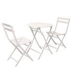 Minimlist Outdoor Folding Iron Chairs and Table Set