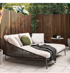 Outdoor Nordic Rattan Sofa Combination Leisure Courtyard Balcony Villa Living Room Rattan Chair Three Person Sofa
