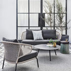 Outdoor Nordic Rattan Sofa Combination Leisure Courtyard Balcony Villa Living Room Rattan Chair Three Person Sofa