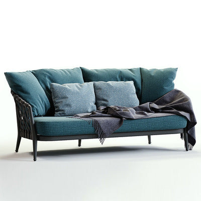 Nordic Outdoor Sofa Designer Rattan Chair Sofa Single Chair Balcony Rattan Sofa Outdoor Courtyard Homestay Furniture