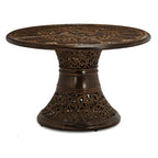 Outdoor Cast Aluminum Tables And Chairs Red Sandalwood Terrace Villa Courtyard Hotel Outdoor European Leisure Iron Furniture Combination