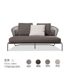 Outdoor Nordic Rattan Sofa Combination Leisure Courtyard Balcony Villa Living Room Rattan Chair Three Person Sofa