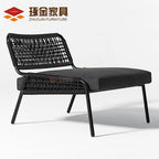 Direct Supply Imitation Rattan Single Chair Living Room Leisure Lazy Sofa Balcony Restaurant Terrace Coffee Table Combination