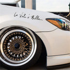 15.7 inch Black La Vita e Bella Reflective Car Sticker