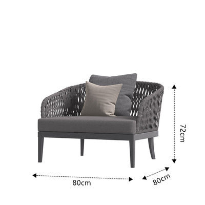 Outdoor Sofa Courtyard Terrace Balcony Three People Leisure Living Room Combination Rattan Art Outdoor Rattan Chair Rattan Sofa