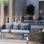 Outdoor Sofa Courtyard Terrace Balcony Three People Leisure Living Room Combination Rattan Art Outdoor Rattan Chair Rattan Sofa