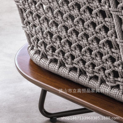 High Quality Designer Rattan Art Sofa Model Room Sales Department Hotel Terrace Outdoor Sofa
