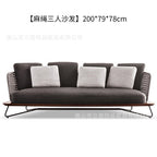 High Quality Designer Rattan Art Sofa Model Room Sales Department Hotel Terrace Outdoor Sofa