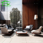 High Quality Designer Rattan Art Sofa Model Room Sales Department Hotel Terrace Outdoor Sofa