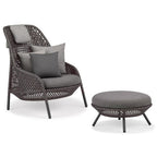 Outdoor Rattan Chair Sofa Combination Terrace Balcony Courtyard Hotel Sunshine Room Rattan Weaving Art Leisure Chair Outdoor Sofa Chair
