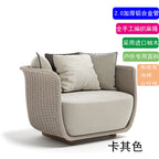 Nordic Outdoor Courtyard Garden Outdoor Sofa Tea Table Combination Sunshine Room Model Room Living Room Hotel Rattan Sofa
