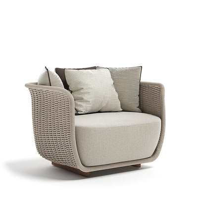 Nordic Outdoor Courtyard Garden Outdoor Sofa Tea Table Combination Sunshine Room Model Room Living Room Hotel Rattan Sofa