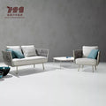 Nordic Outdoor Rattan Chair Sofa Waterproof Sunscreen Outdoor Courtyard Garden Villa Home Stay Hotel Terrace Furniture Combination