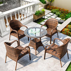 Rattan Chair Outdoor Furniture Hotel Villa Outdoor Rattan Garden Chair Rattan Chair Courtyard Restaurant Leisure Balcony Tables And Chairs