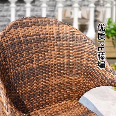 Tengyuexuan Rattan Chair Hotel Restaurant Open-air Rattan Tables And Chairs Outdoor Furniture Rattan Chair Balcony Leisure Rattan Chair
