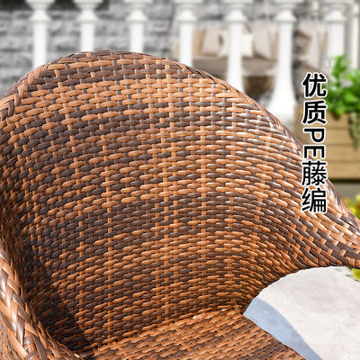 Rattan Chair Outdoor Furniture Hotel Villa Outdoor Rattan Garden Chair Rattan Chair Courtyard Restaurant Leisure Balcony Tables And Chairs