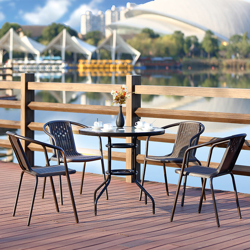 Modern Outdoor PE Rattan Chairs and Table Set