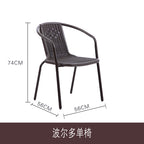 Modern Outdoor PE Rattan Chairs and Table Set