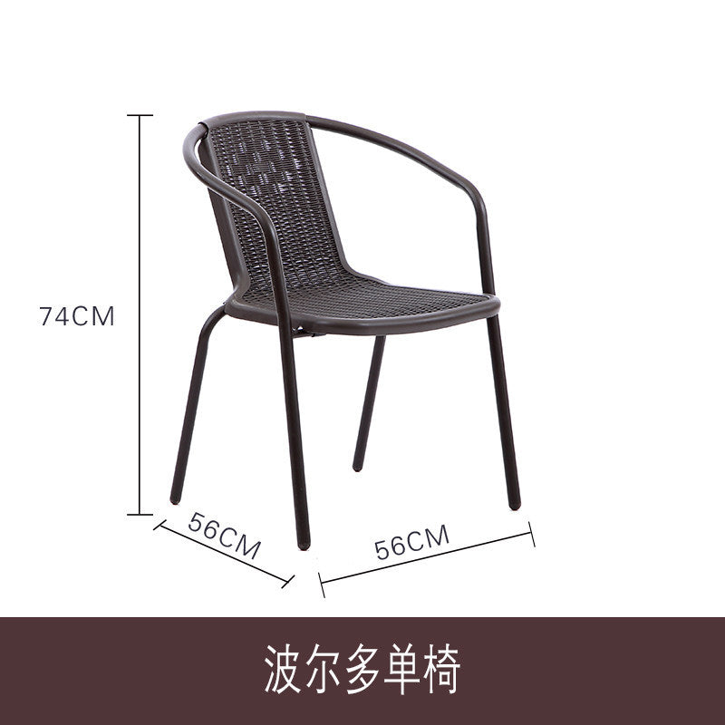 Modern Outdoor PE Rattan Chairs and Table Set