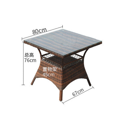 Rattan Chair Outdoor Furniture Hotel Villa Outdoor Rattan Garden Chair Rattan Chair Courtyard Restaurant Leisure Balcony Tables And Chairs