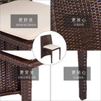 Outdoor Nordic Simple Balcony Outdoor Tables Chairs And Rattan Chairs Three Piece Set Of Environmental Protection PE Rattan Combination Tables And Chairs Save More Space
