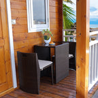 Outdoor Nordic Simple Balcony Outdoor Tables Chairs And Rattan Chairs Three Piece Set Of Environmental Protection PE Rattan Combination Tables And Chairs Save More Space