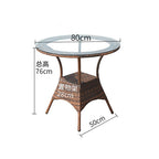 Rattan Chair Outdoor Furniture Hotel Villa Outdoor Rattan Garden Chair Rattan Chair Courtyard Restaurant Leisure Balcony Tables And Chairs