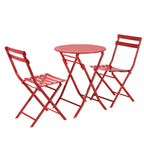 Minimlist Outdoor Folding Iron Chairs and Table Set