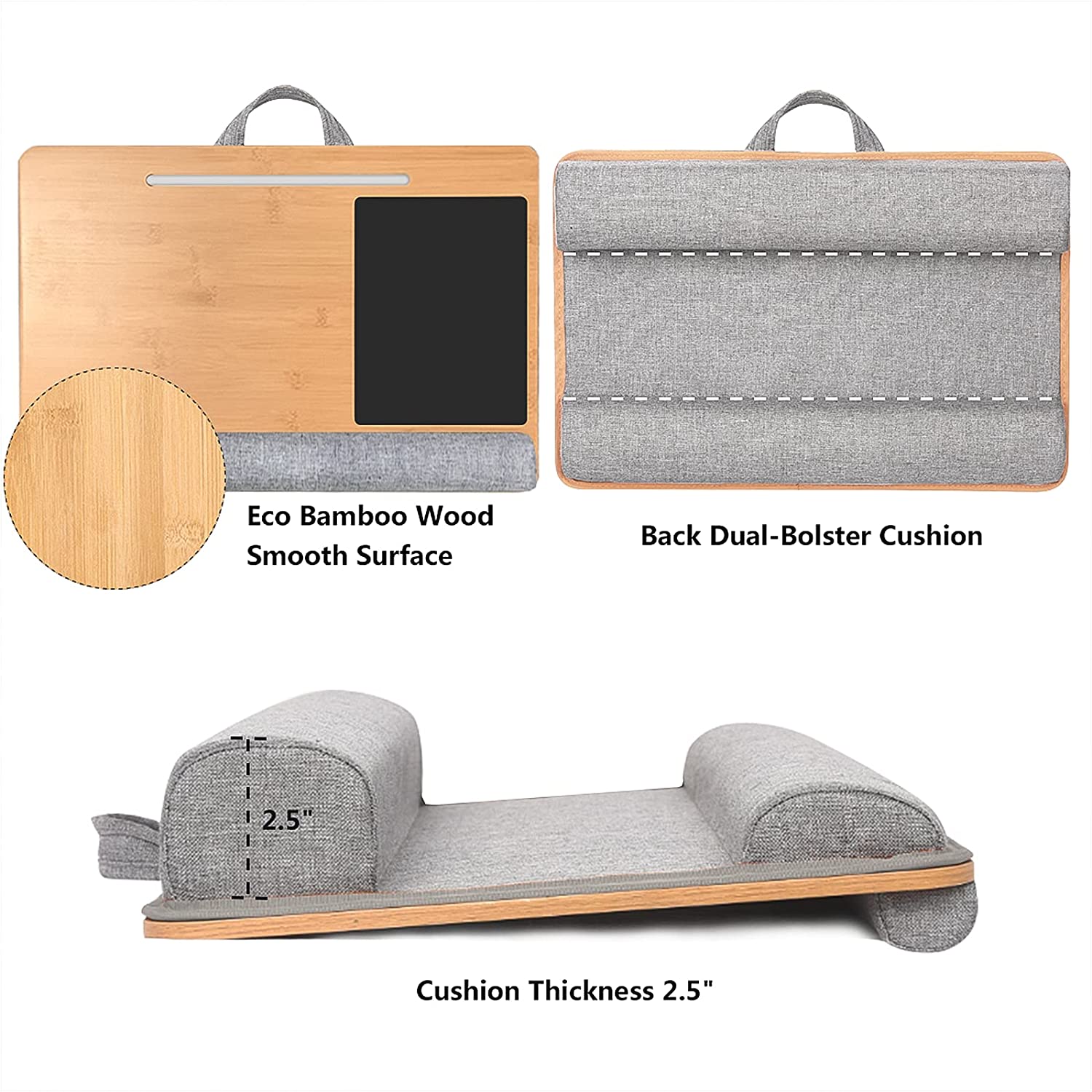 17" Bamboo Wood Laptop Desk
