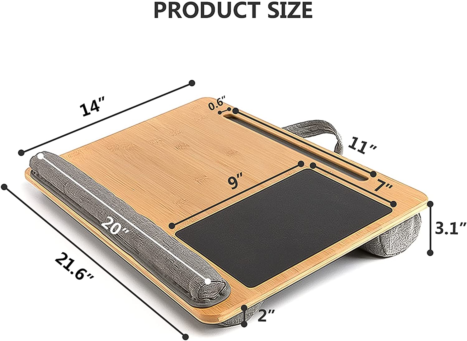 17" Bamboo Wood Laptop Desk