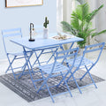 Qingjia Folding Macarone Balcony Cafe Milk Tea Shop 5-piece Tea Table Simple Leisure Iron Tables And Chairs