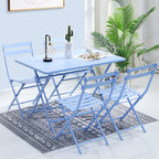 Qingjia Folding Macarone Balcony Cafe Milk Tea Shop 5-piece Tea Table Simple Leisure Iron Tables And Chairs