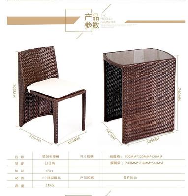 Outdoor Nordic Simple Balcony Outdoor Tables Chairs And Rattan Chairs Three Piece Set Of Environmental Protection PE Rattan Combination Tables And Chairs Save More Space