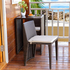 Outdoor Nordic Simple Balcony Outdoor Tables Chairs And Rattan Chairs Three Piece Set Of Environmental Protection PE Rattan Combination Tables And Chairs Save More Space