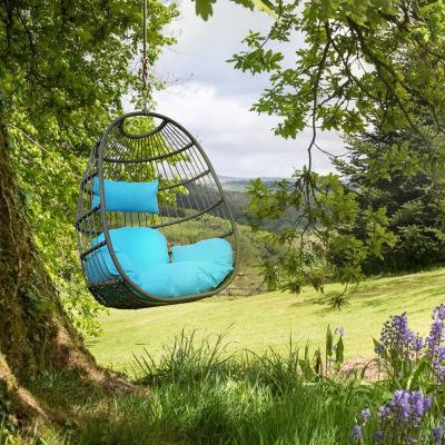 Single Hanging Chair Home Stay Apartment Dormitory Swing Chair Lazy Outdoor Balcony PE Rattan Folding Hanging Basket