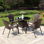 Outdoor Rattan Chair Courtyard Balcony Rattan Table And Chair Iron Rattan Table And Chair Combination Leisure Rattan Furniture