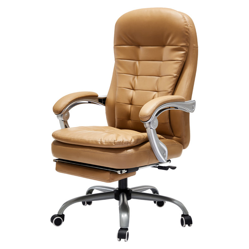 Ergonomic PU-Padded Office Computer Desk Chair with Armrest