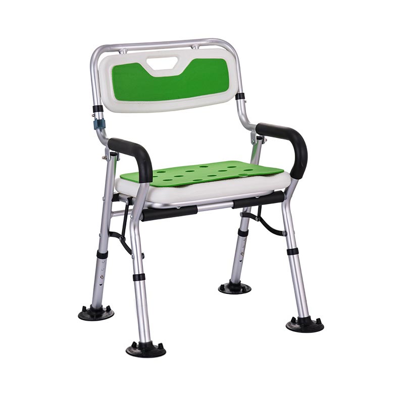 Folding aluminum alloy large arm bath chair The elderly and children can adjust the height of the bath chair for pregnant women