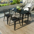 Nordic Rock Board Outdoor Table And Chair Combination Open-air Courtyard Negotiation Table And Chair One Table And Four Chairs Outside The Coffee Shop