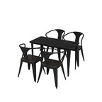 Nordic Rock Board Outdoor Table And Chair Combination Open-air Courtyard Negotiation Table And Chair One Table And Four Chairs Outside The Coffee Shop