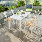 Nordic Rock Board Outdoor Table And Chair Combination Open-air Courtyard Negotiation Table And Chair One Table And Four Chairs Outside The Coffee Shop