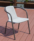 Rattan Table And Chair Outdoor Leisure Courtyard Rattan Chair Tea Table Combination Outdoor Balcony Table And Chair Outdoor Iron Rattan Chair Combination