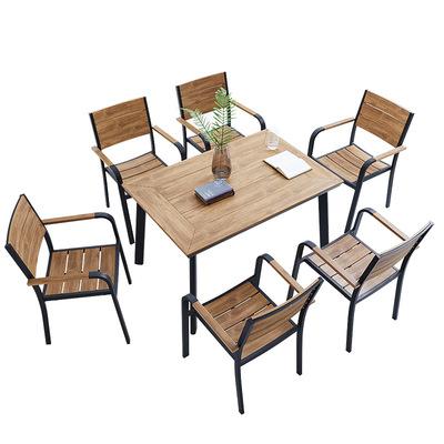Outdoor Leisure Tables And Chairs Outdoor Nordic Courtyard Outdoor Terrace Plastic Wood Tables And Chairs Combined Furniture Outside The Balcony