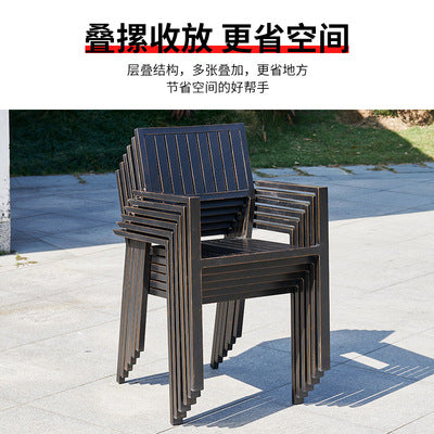 Direct Supply Of Outdoor Aluminum Alloy Plastic Wood Tables And Chairs Garden Balcony Night Square Restaurant Outdoor Beach Rattan Chair