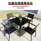Direct Supply Of Outdoor Aluminum Alloy Plastic Wood Tables And Chairs Garden Balcony Night Square Restaurant Outdoor Beach Rattan Chair