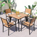 Outdoor Leisure Tables And Chairs Outdoor Nordic Courtyard Outdoor Terrace Plastic Wood Tables And Chairs Combined Furniture Outside The Balcony