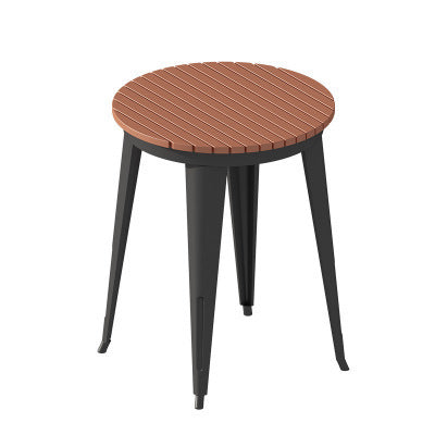 Nordic Courtyard Tables And Chairs Balcony Outdoor Leisure Tables And Chairs Combination Outdoor Iron Leisure Plastic Wood Tables And Chairs